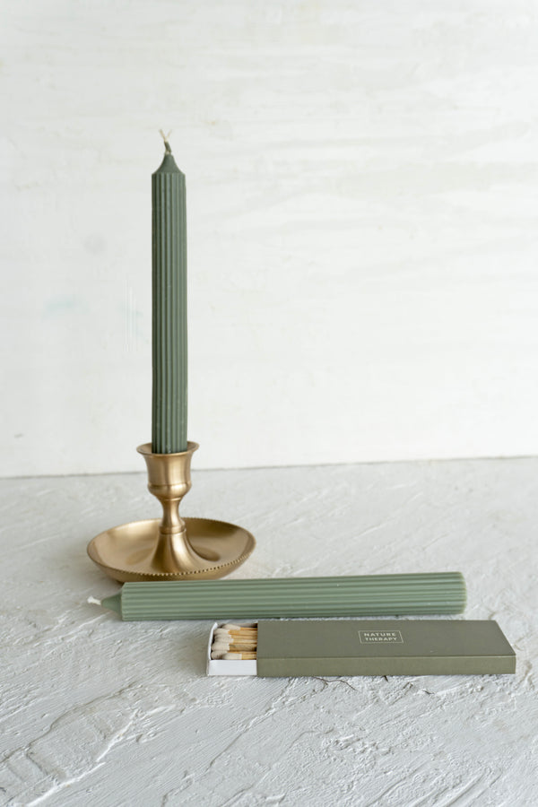 Brass Candlestick Holder + Candlesticks